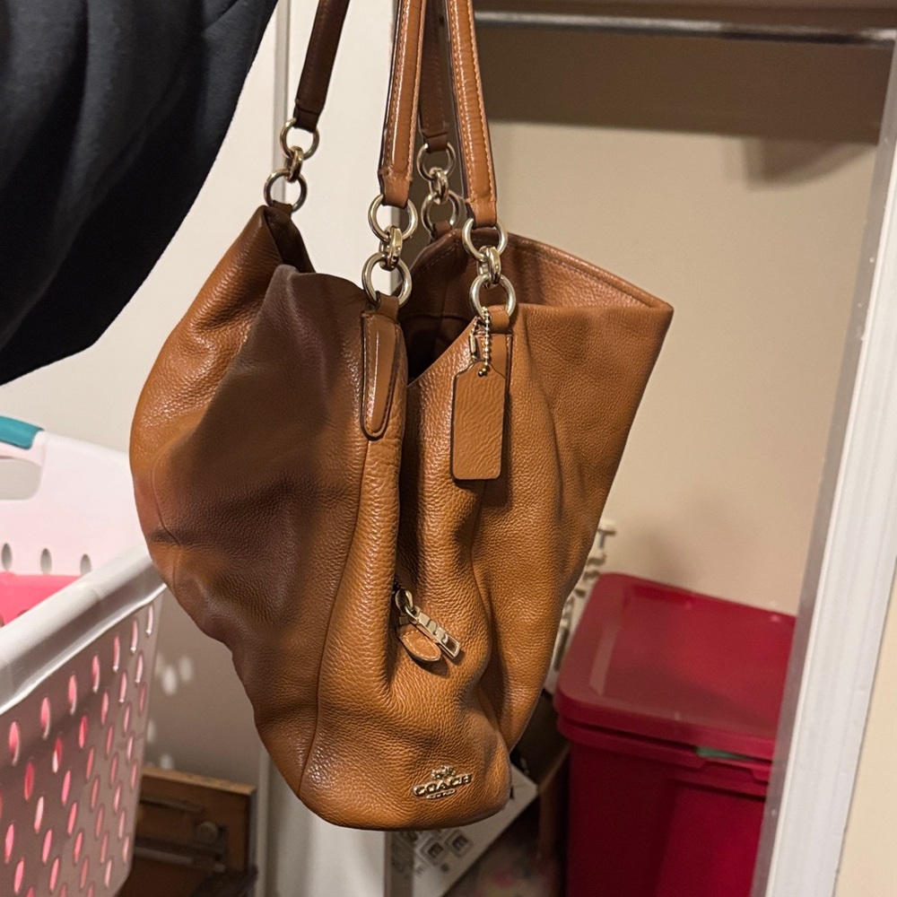 Coach Tan Leather Tote Bag